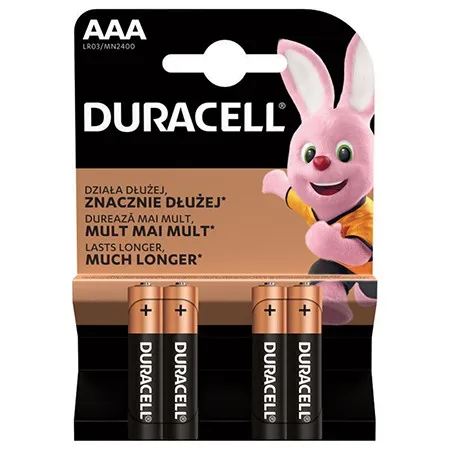 Baterie Alcalina Duracell LR03 Blister 4 Buc