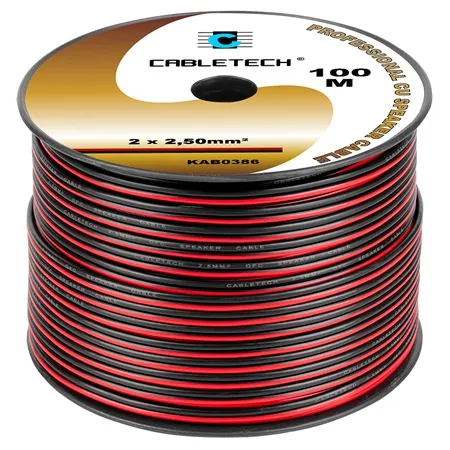 Cablu Difuzor Cupru 2X2.50MM Rosu/Negru 100M