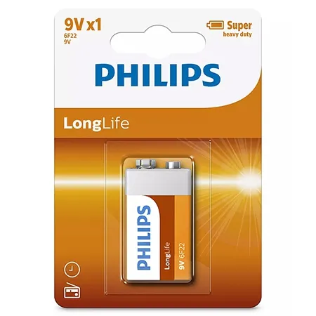 Baterie Philips 9V 6F22 Longlife B1 Blister
