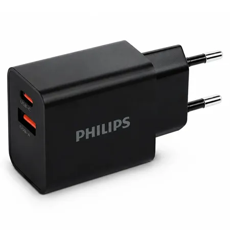 Alimentator Retea USB-A + USB C PD 25W Philips