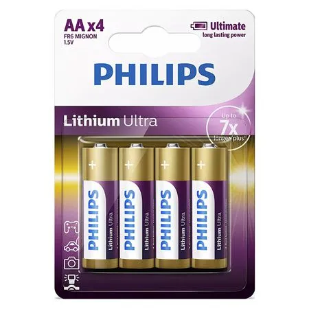 Baterie Lithium Ultra LR6 AA Blister 4 Buc Ph