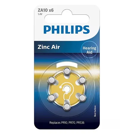 Baterie Auditiva Zinc Air Blister 6 Buc Phili