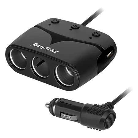 Splitter Bricheta Auto X3 cu USB si Cablu Peiying