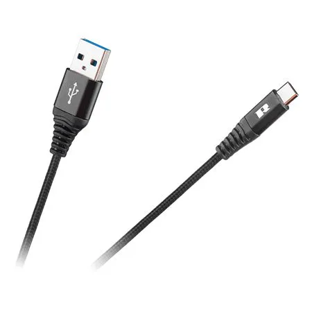 Cablu USB - USB Tip C Rebel 100 CM Negru