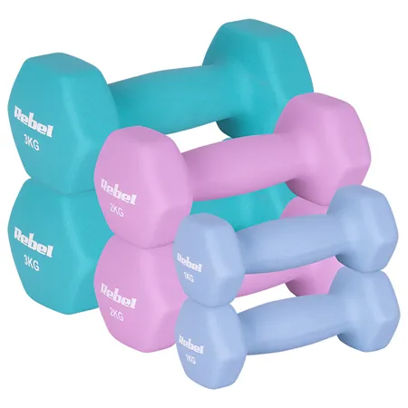 Gantera Fonta Invelis Neopren Hex Set 6 Buc 12KG Rebel