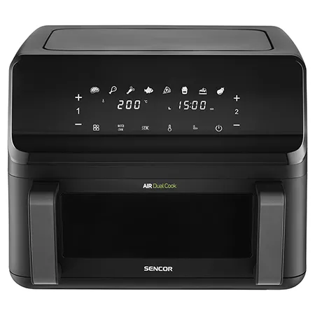 Friteuza Dubla Digital Airfryer 2X4.5 L 2700W Sencor