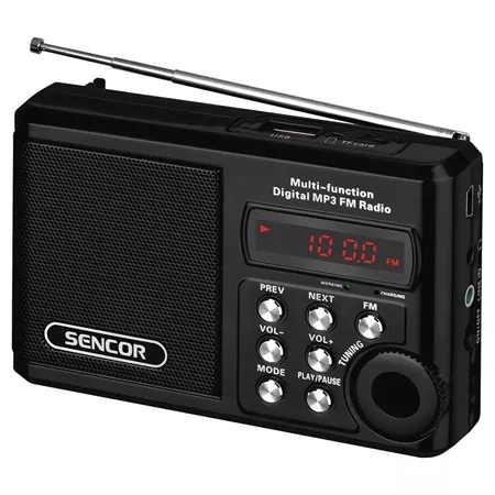 Radio Portabil Micro SD Negru Sencor