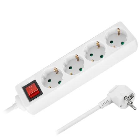 Prelungitor 4 Prize cu Intrerupator 3X1.0MM 1.5M Rebel