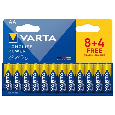 Baterie Alcalina Longlife Power LR06 8+4 Varta