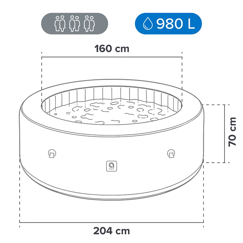 Jacuzzi Gonflabil Piscina Spa 204X70