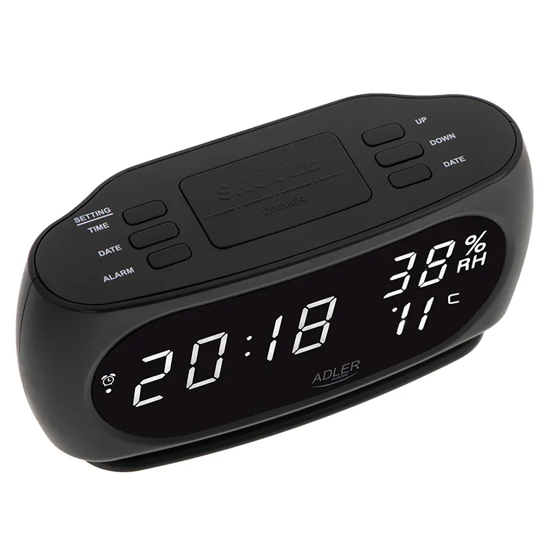 Ceas Alarma cu Afisare Temperatura si Umiditate Adler