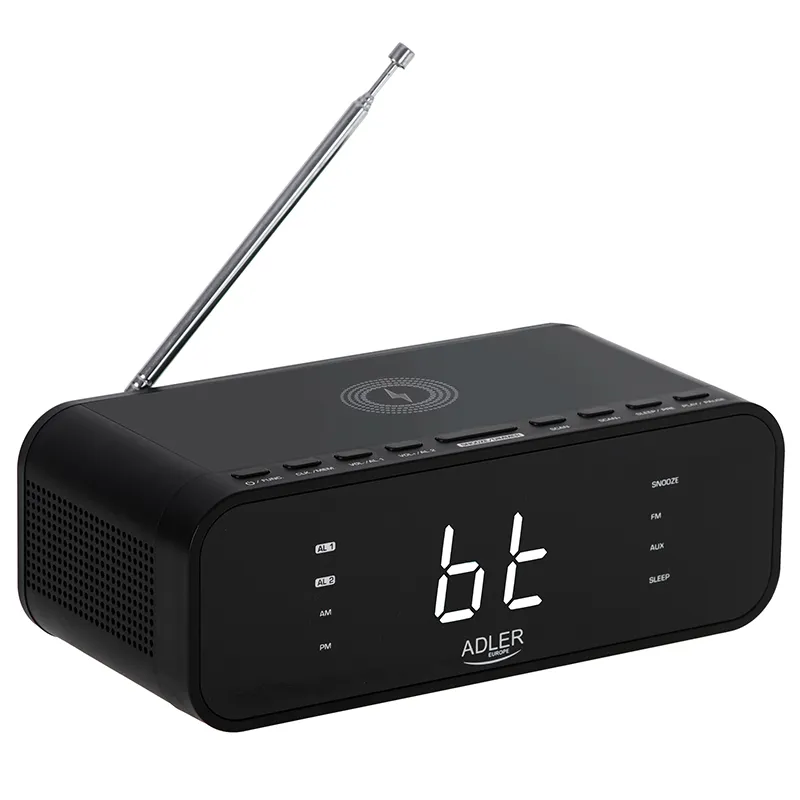 Radio cu Ceas Incarcare Wireless AD 1192 Negru Adler