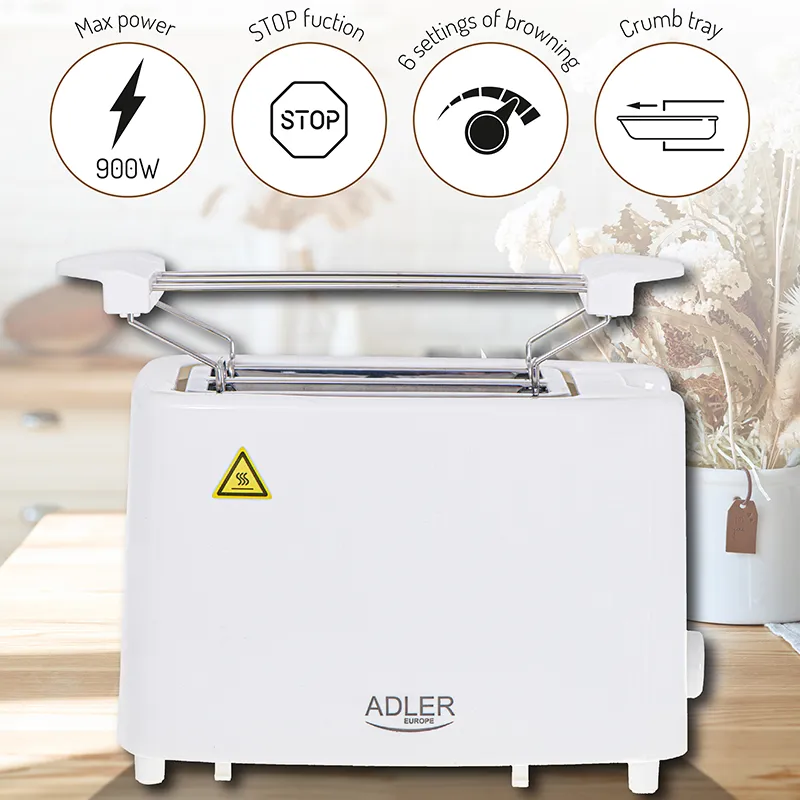 Toaster 6 Niveluri de Rumenire 900W AD 3223 Adler