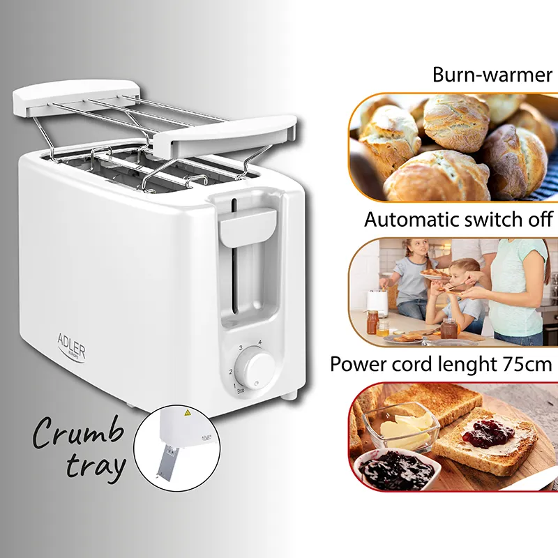 Toaster 6 Niveluri de Rumenire 900W AD 3223 Adler