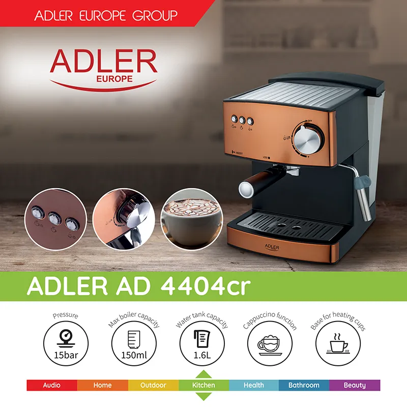 Espressor 15 Bar AD 4404 Adler