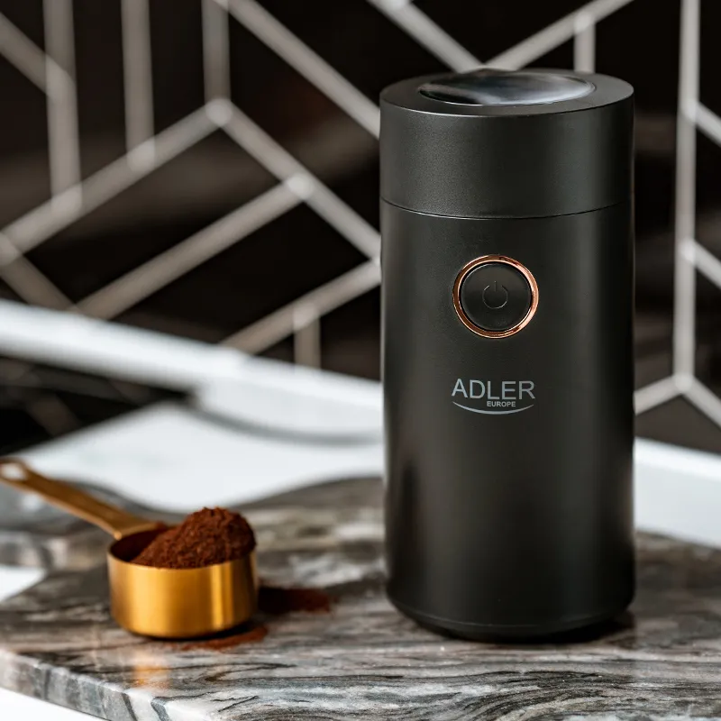Rasnita Cafea AD 4446 Negru Auriu Adler
