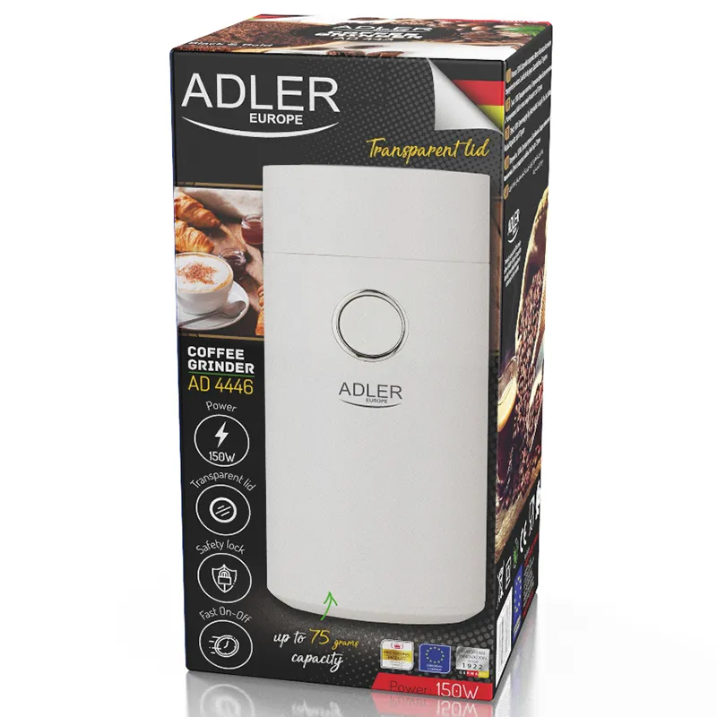 Rasnita Cafea AD 4446 Alb Adler