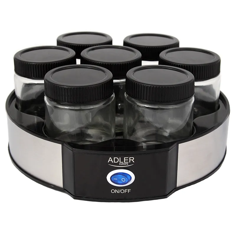 Aparat de Facut Iaurt 7 X200 ML Borcane Sticla Adler