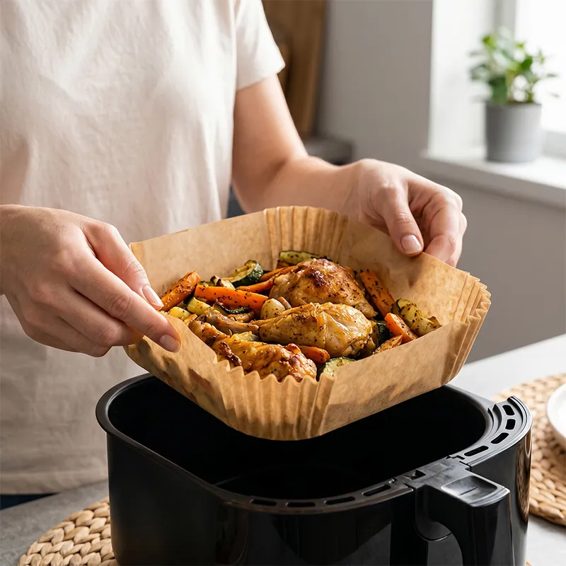 Hartie pentru Air Fryer Patrat 23CM 100BUC Adler
