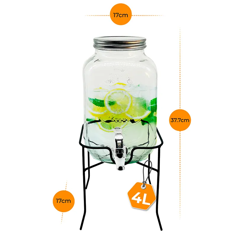 Borcan Limonada 4 L cu Stand si Robinet