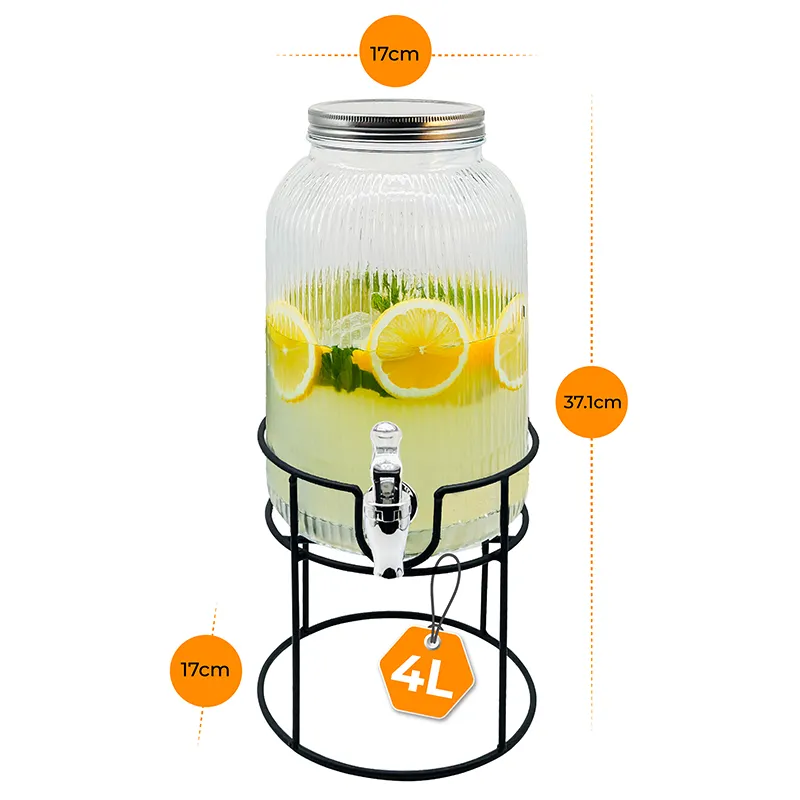 Borcan Limonada 4 L cu Stand si Robinet