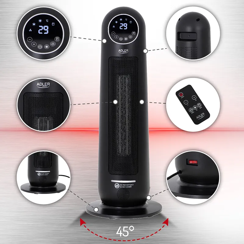 Aeroterma Turn cu Afisaj LCD 2200W Adler