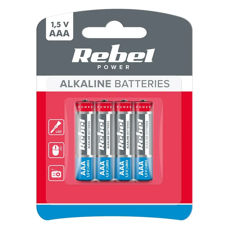 Baterie Alcalina AAA 1.5V Blister 4 Buc