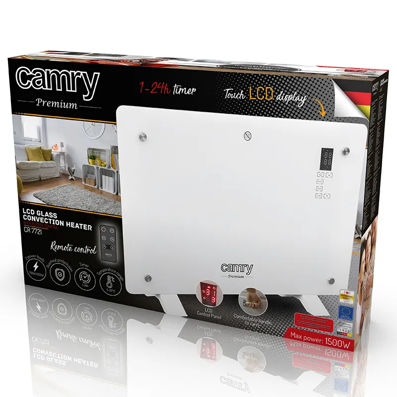 Convector Sticla cu Telecomanda 1500W CR 7721 Camry