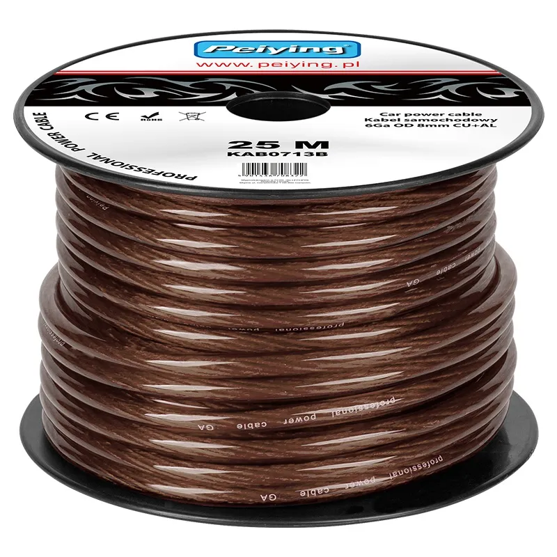 Cablu Putere cu-Al 6GA (7.8MM/13.29MM2) 25M N