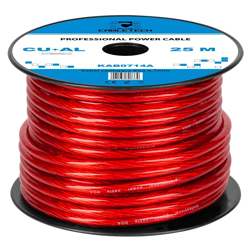Cablu Putere cu-Al 8GA (6.7MM/8.31MM2) 25M Ro