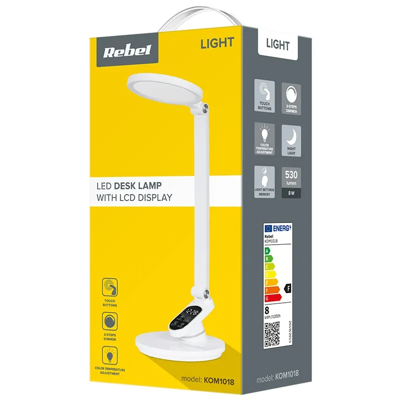 Lampa LED Birou Ceas si Sleep Timer Rebel