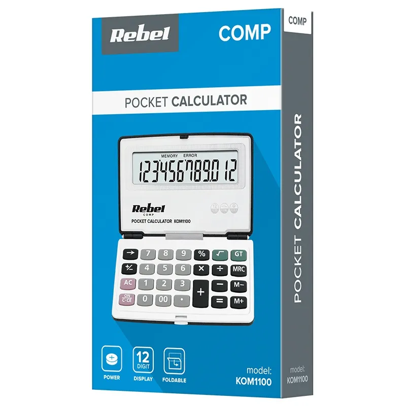 Calculator de Buzunar 12 Digiti PC-50 Rebel