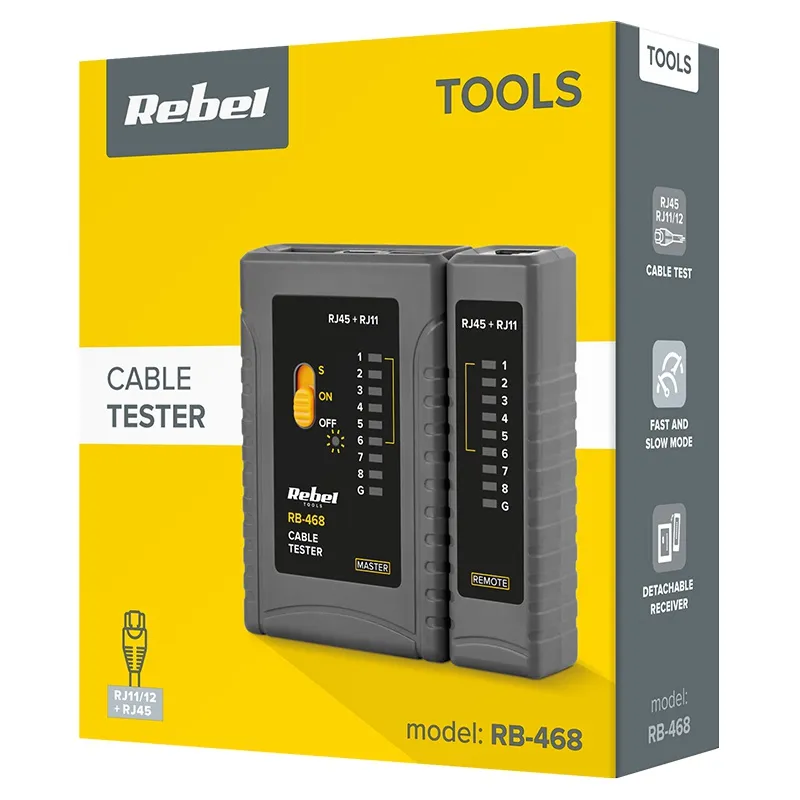 Tester Cablu RJ11 RJ12 RJ45 Rebel