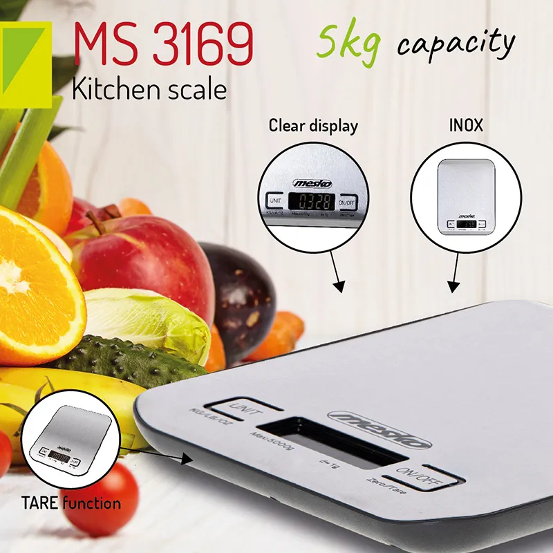 Cantar Bucatarie Inox Ms 3169 Negru Mesko