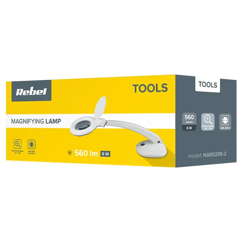 Lampa cu Lupa 3+12 Dioptrii 6W Rebel