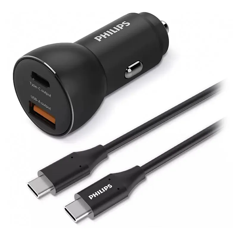 Incarcator Auto USB -A si USB Type C Philips