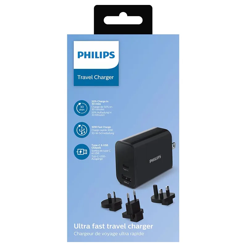 Incarcator Retea Rapid 30W 1A1C Philips