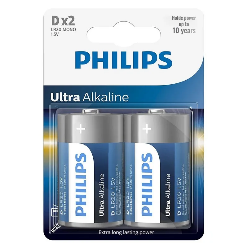 Baterie Ultra Alkaline LR20 D Blister 2 Buc P