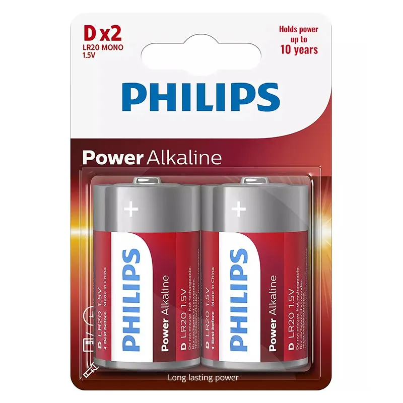 Baterie Power Alkaline LR20 D Blister 2 Buc P