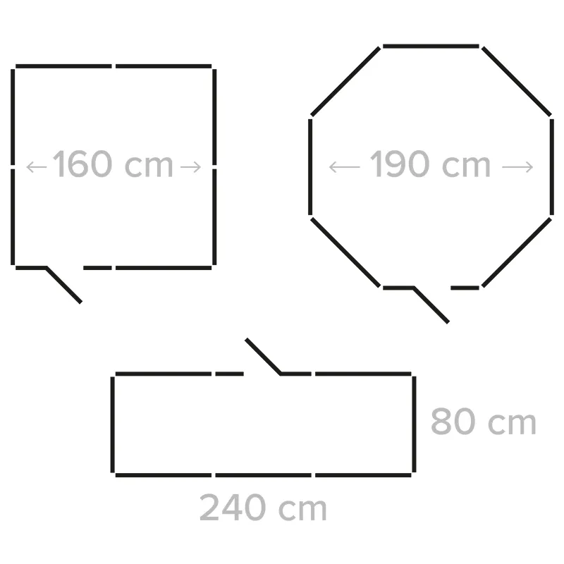 Tarc Modular pentru Caini 8 Panouri 80X80 CM Rebel Anim