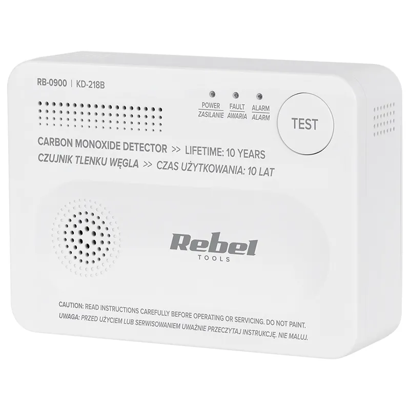 Detector Senzor Monoxid de Carbon Rebel