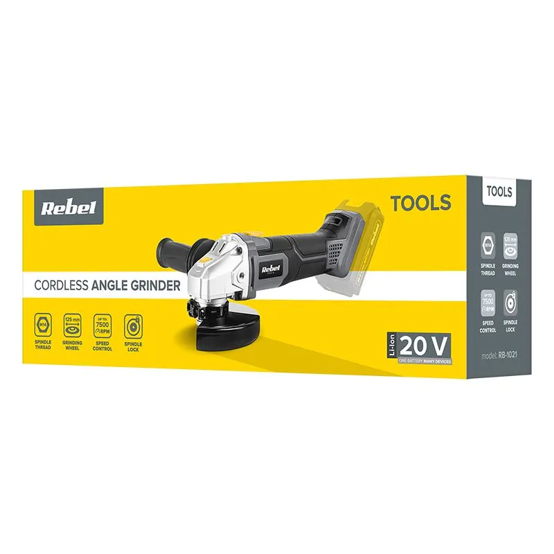 Polizor Unghiular 20V fara Acumulator Rebel