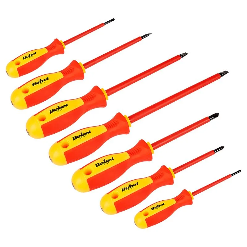 Set Surubelnite Izolate 1000V 7 Buc Rebel