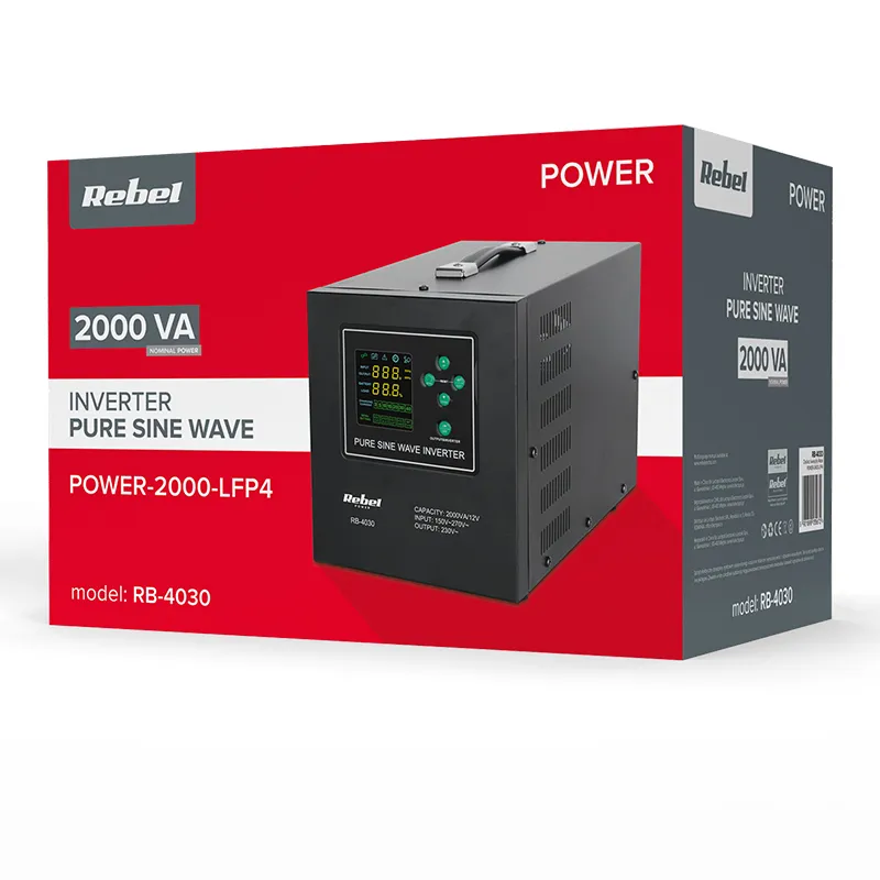 UPS Centrale Sinus Pur 2000VA 1200W 12V LIFEPO4 Rebel