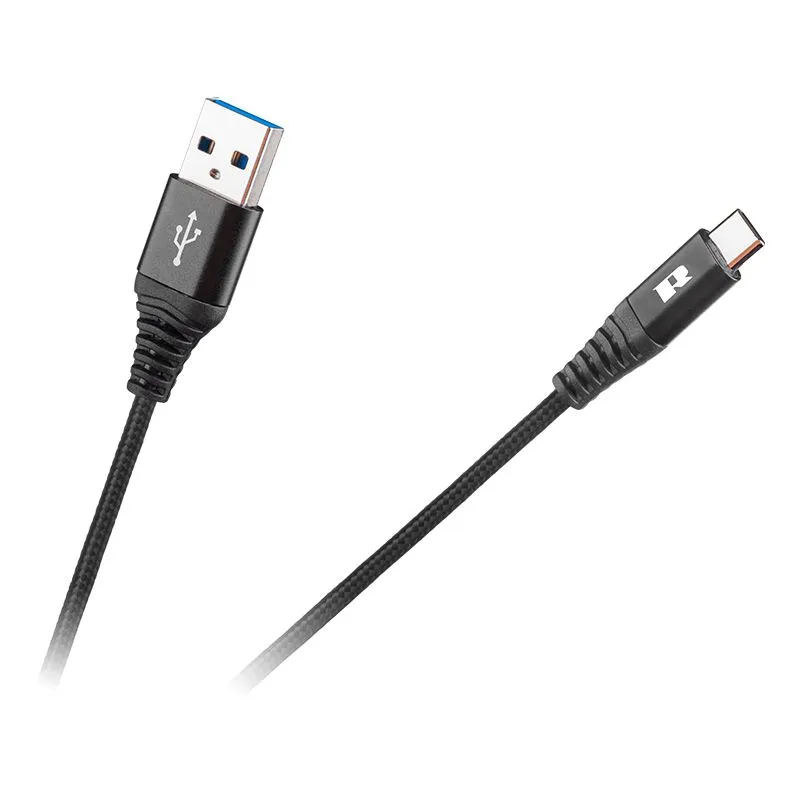 Cablu USB-USB Tip C 0.5 Rebel Negru