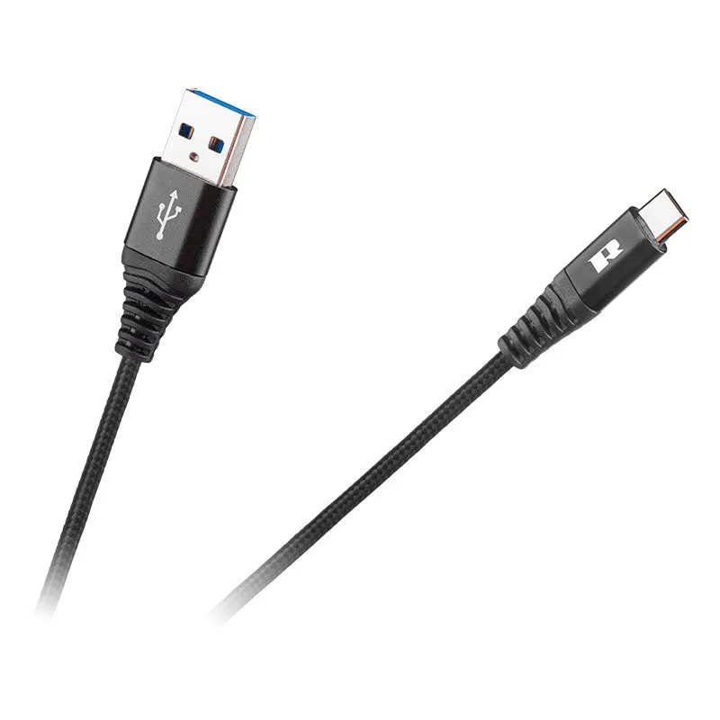 Cablu USB - USB Tip C Rebel 100 CM Negru