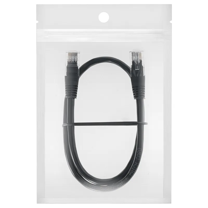 Cablu Patchcord UTP CAT6 0.5M Negru Rebel