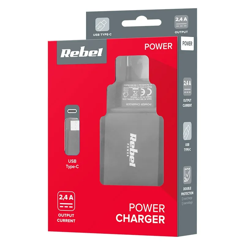 Incarcator Retea Tip C 2400MA Rebel