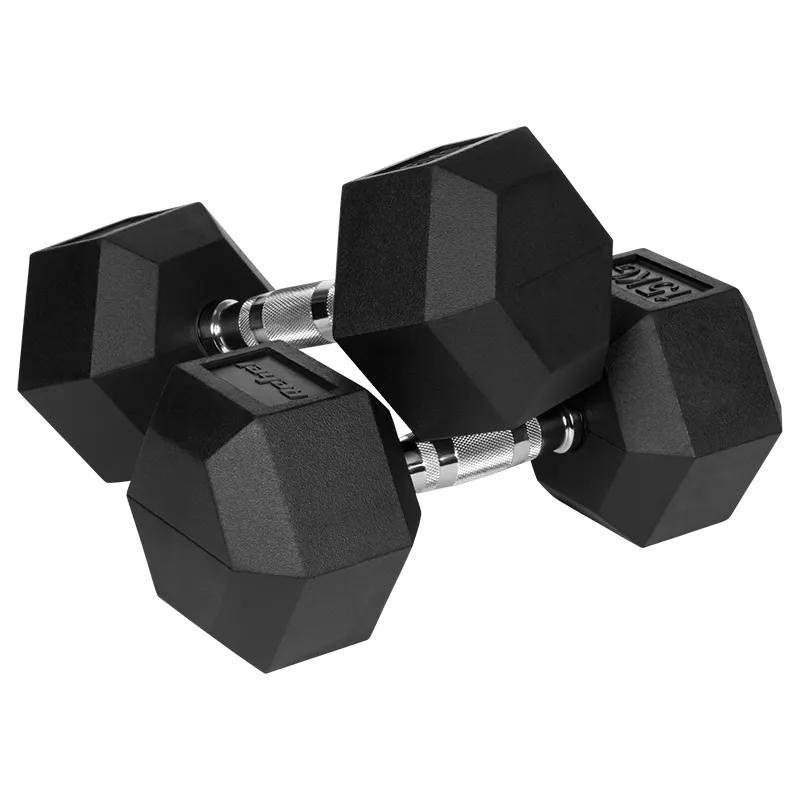 Gantere Dumbbell Hex Fonta Cauciucata 2X15KG Rebel Acti