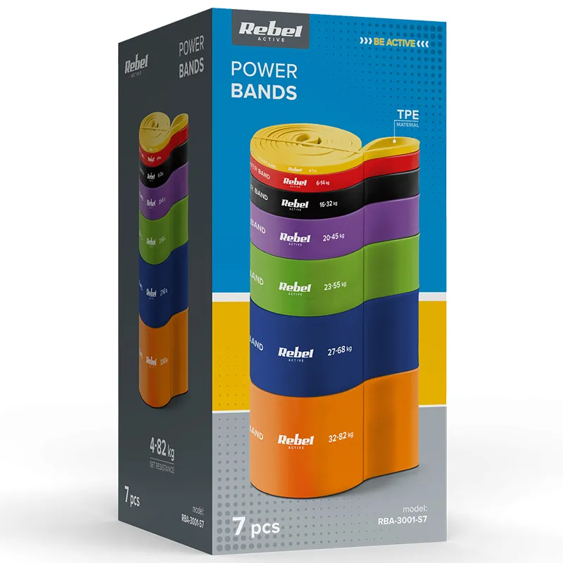 Set 7 Benzi Elastice Power Band 4-82KG Rebel Active